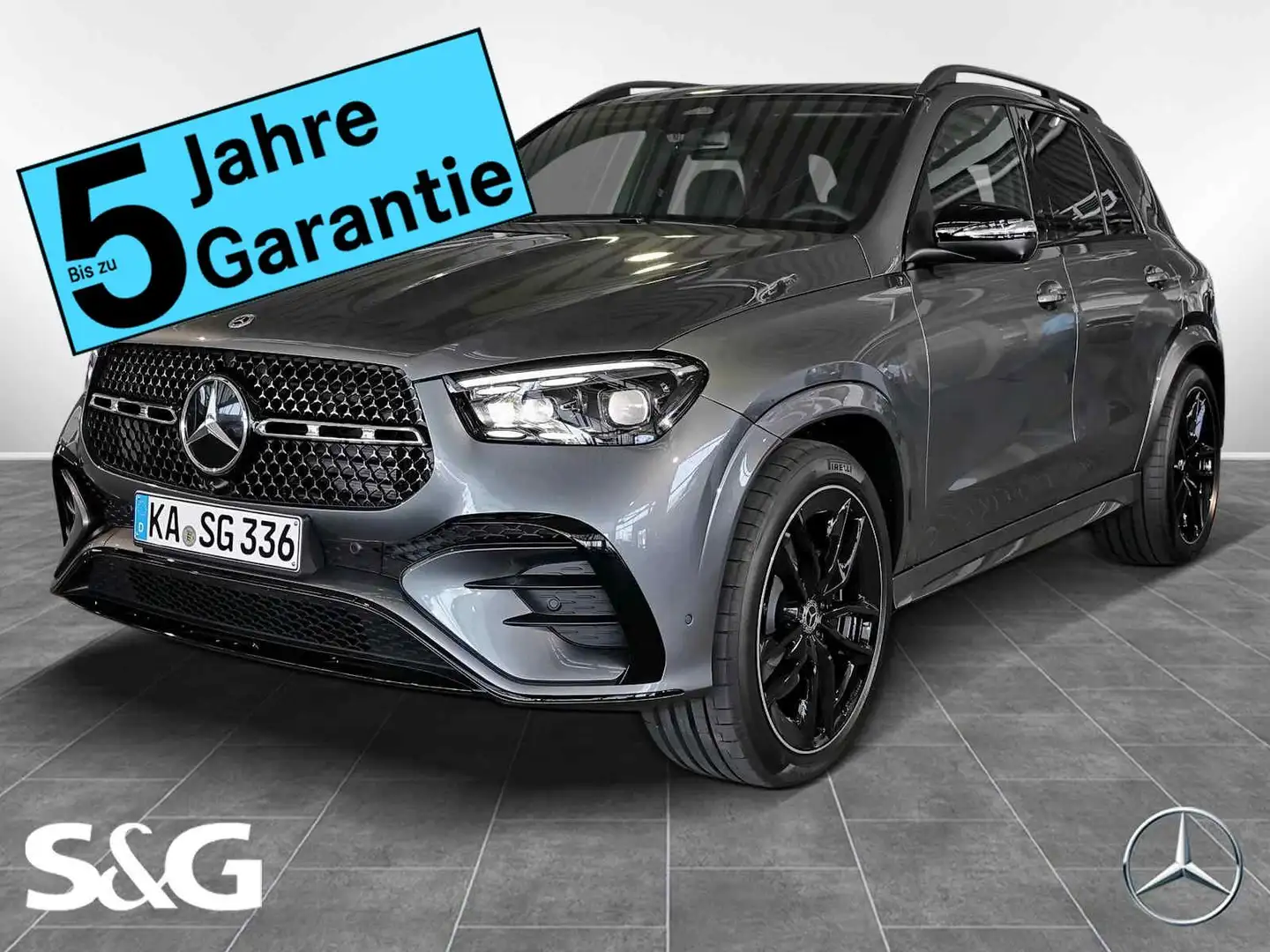 Mercedes-Benz GLE 450 d 4M AMG LED+AHK+Standhz+Pano+Distronic Gris - 1