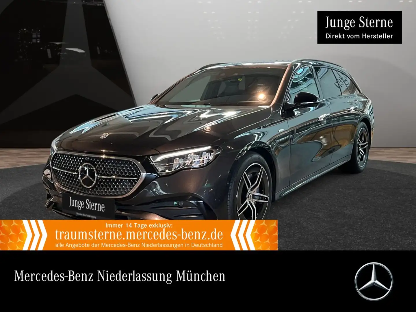 Mercedes-Benz E 300 e T Hybrid AMG Fahrass 360° Distr. LED AHK Grau - 1