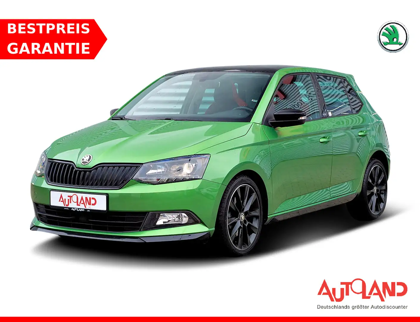 Skoda Fabia 1.2 Monte Carlo Android Apple Tempomat PDC Grün - 1