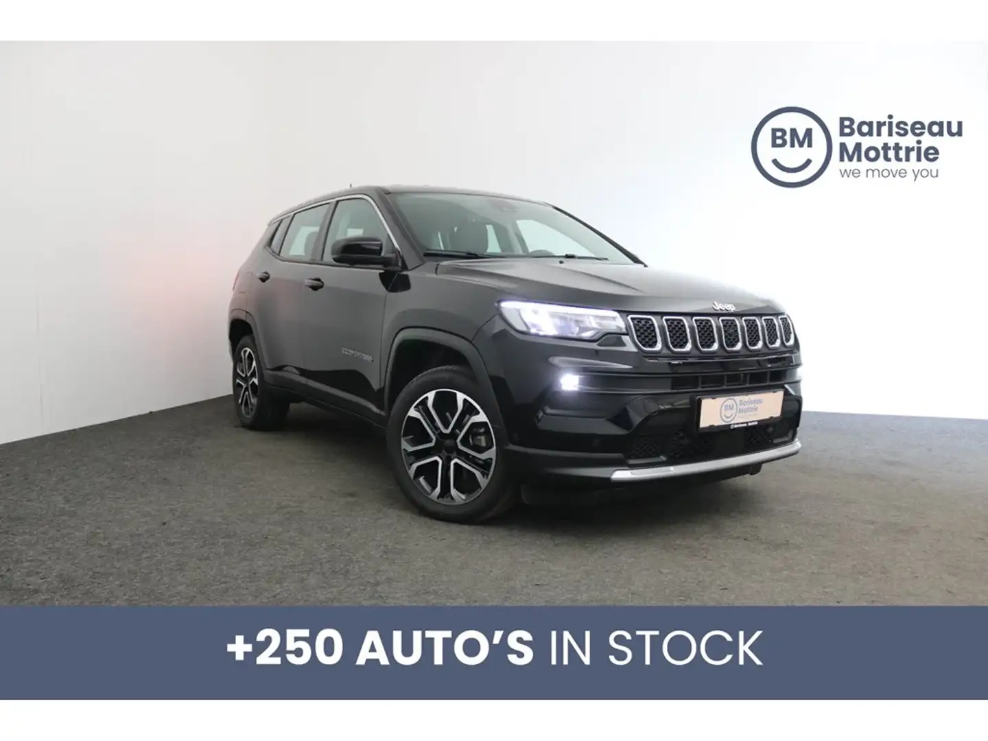 Jeep Compass 1.5 MILD HYBRID AUTOMAAT *DAB*GPS*360°CAMERA*SENSO Zwart - 1