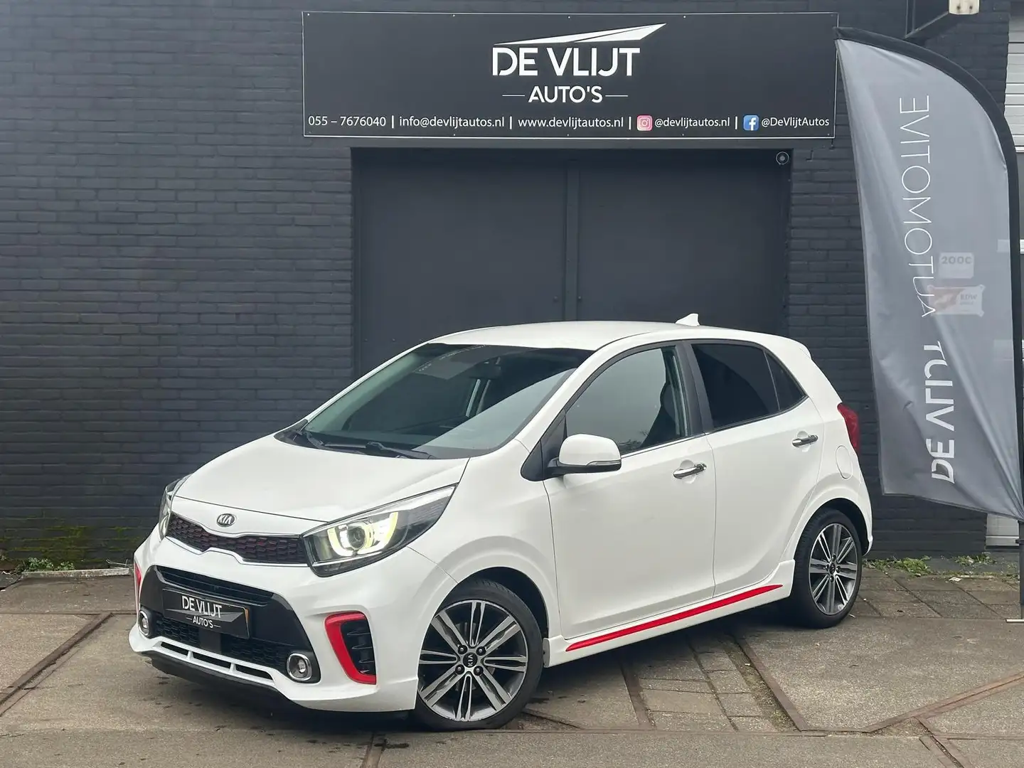 Kia Picanto 1.2 CVVT GT-Line | Automaat | Carplay | Leer | Led Weiß - 2