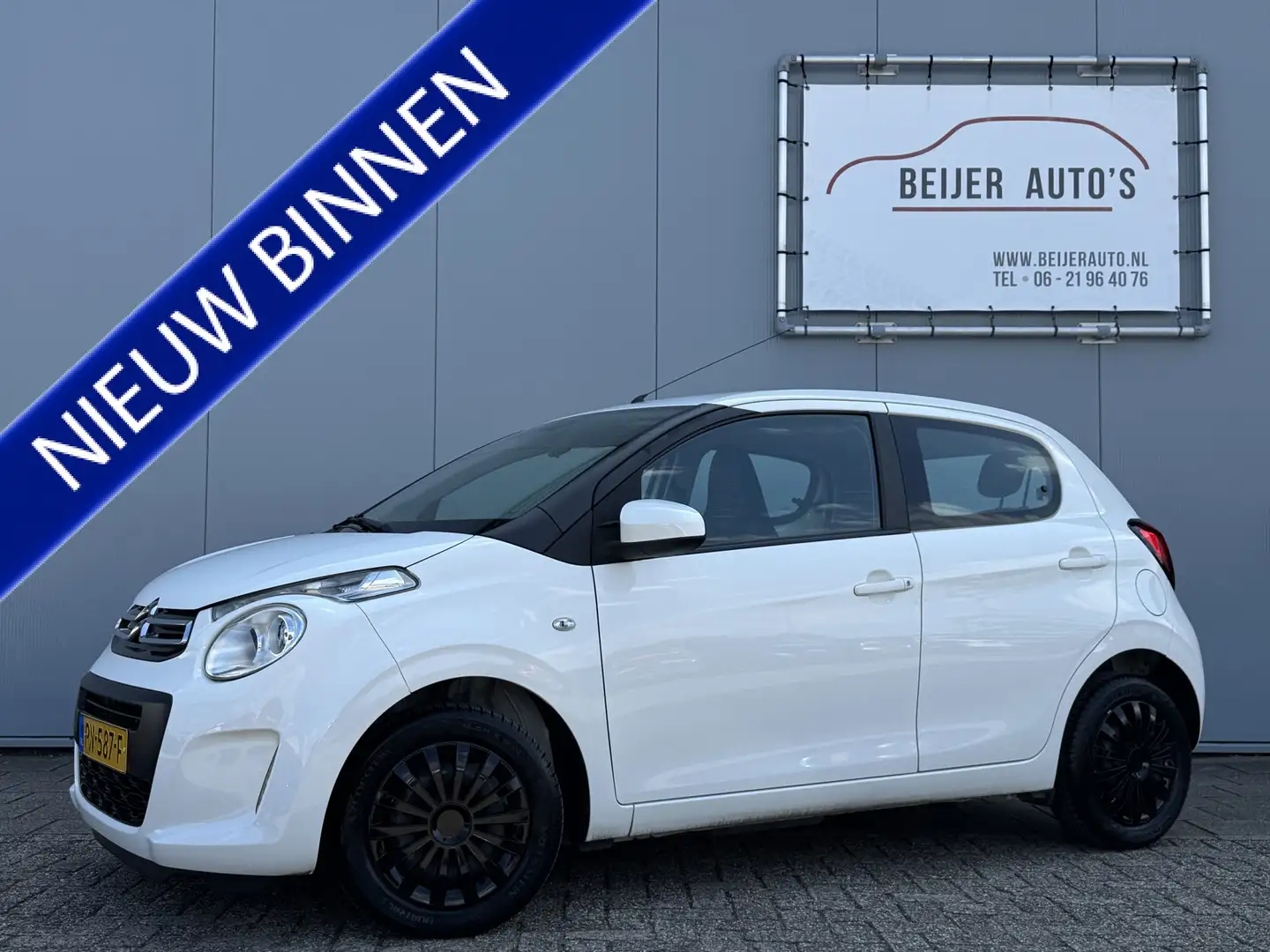 Citroen C1 1.0 e-VTi Feel Airco/Cruise/Bluetooth/5-deurs. Wit - 1