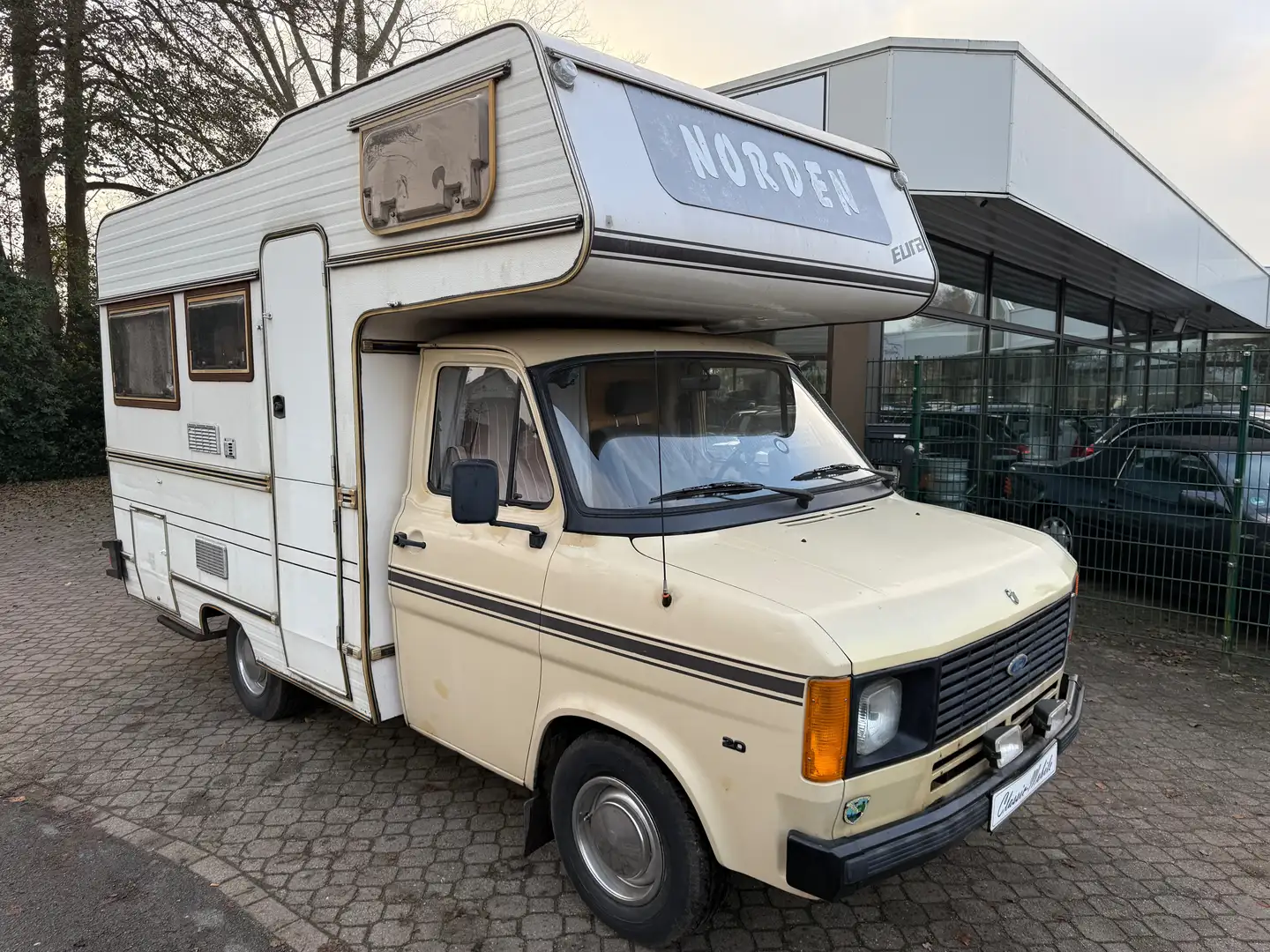 Ford Transit MK2 Alkoven Camper *HU neu*H-Kennzeichen*4 Sitze* Beige - 1