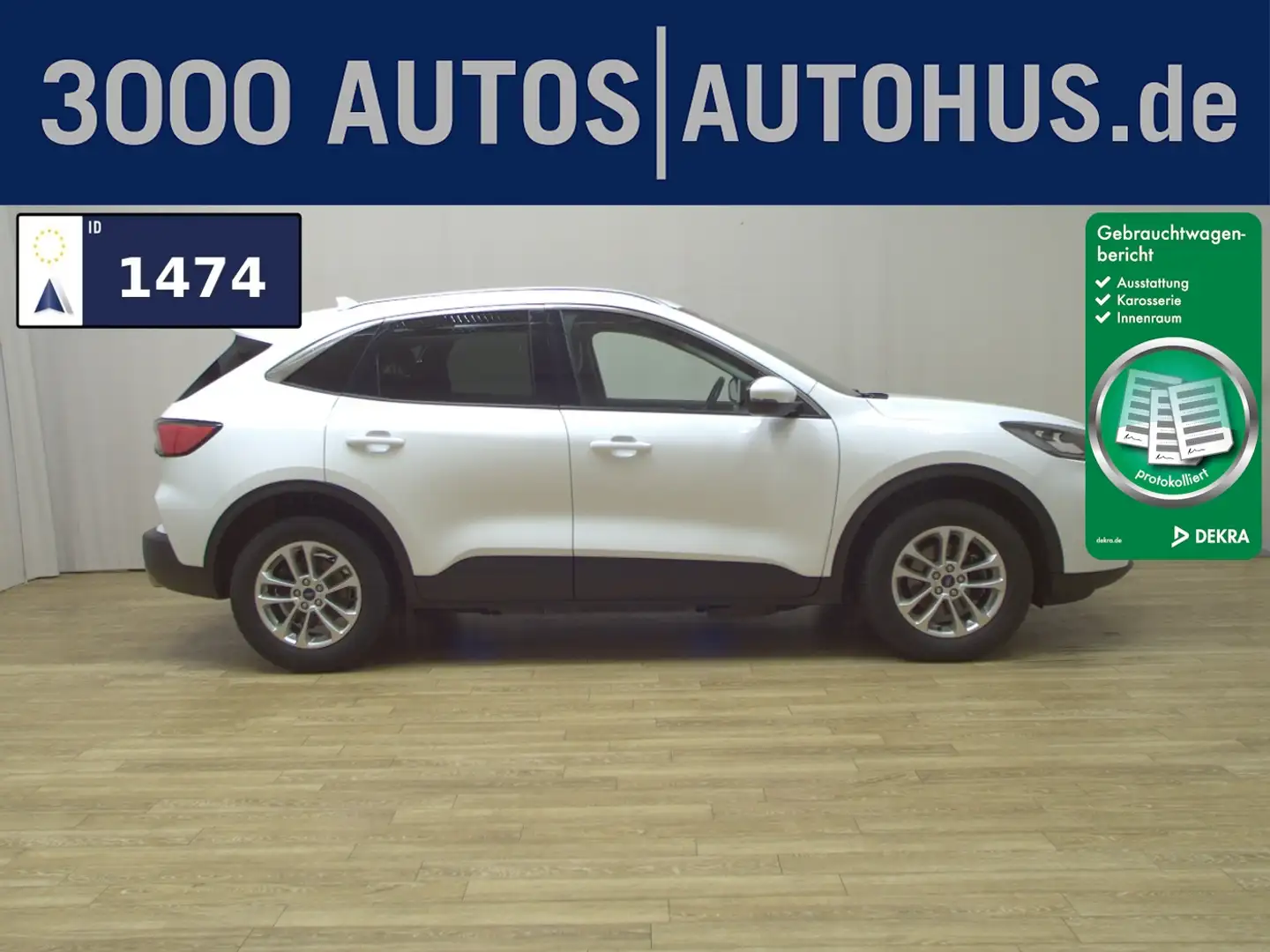 Ford Kuga 2.5 Duratec Titanium Navi DigiTacho B&O AHK Blanc - 1