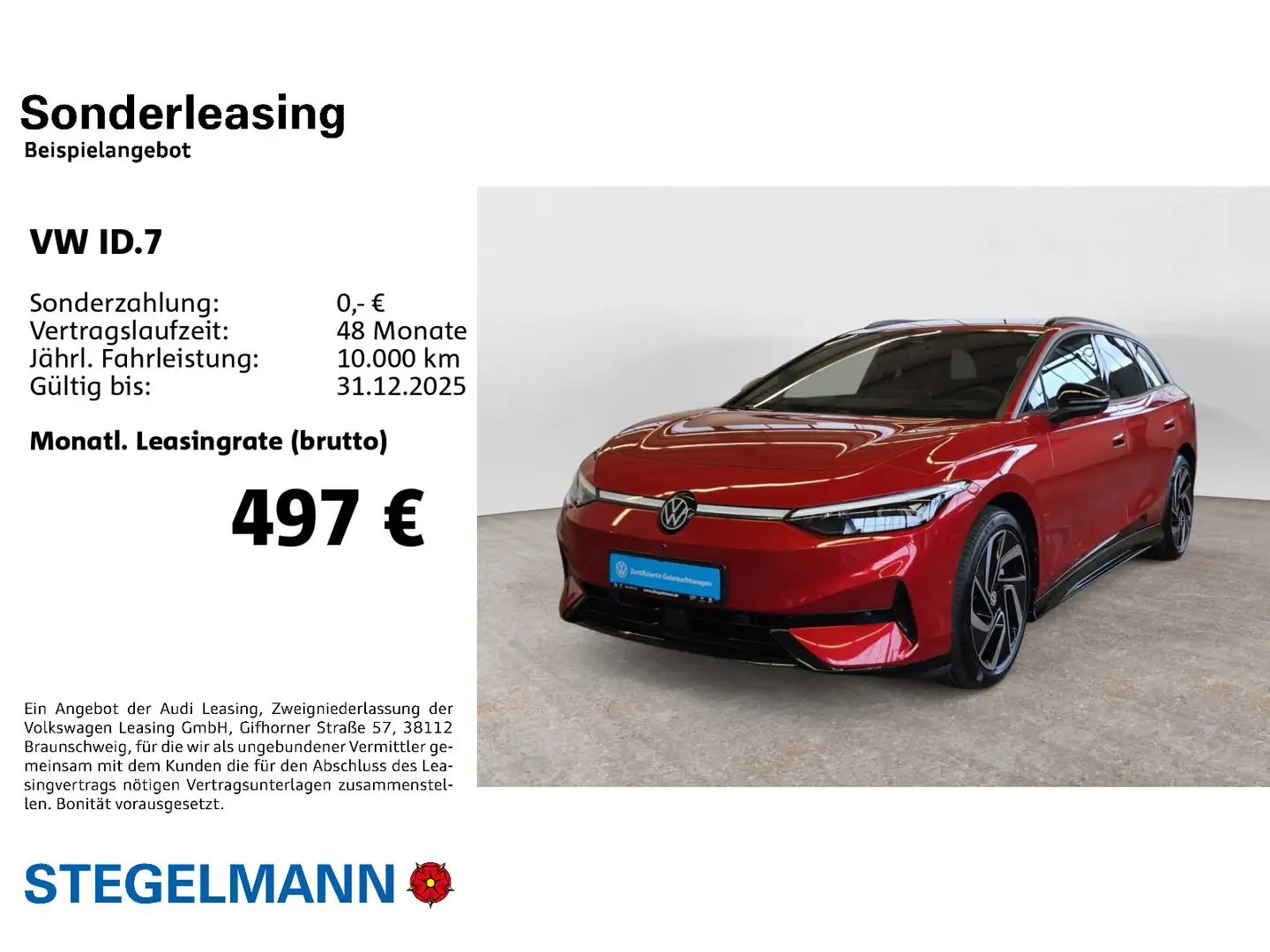 Volkswagen ID.7 Tourer Pro 210kW/77kWh *AHK*+3J. Garantie*K Rot - 2