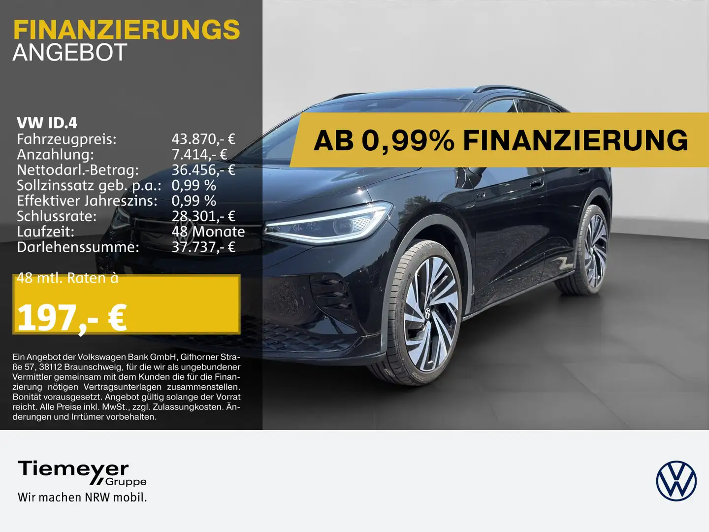 Volkswagen ID.4 GTX 4M LM21 PANO AHK WÄRMEPUMPE Schwarz - 1