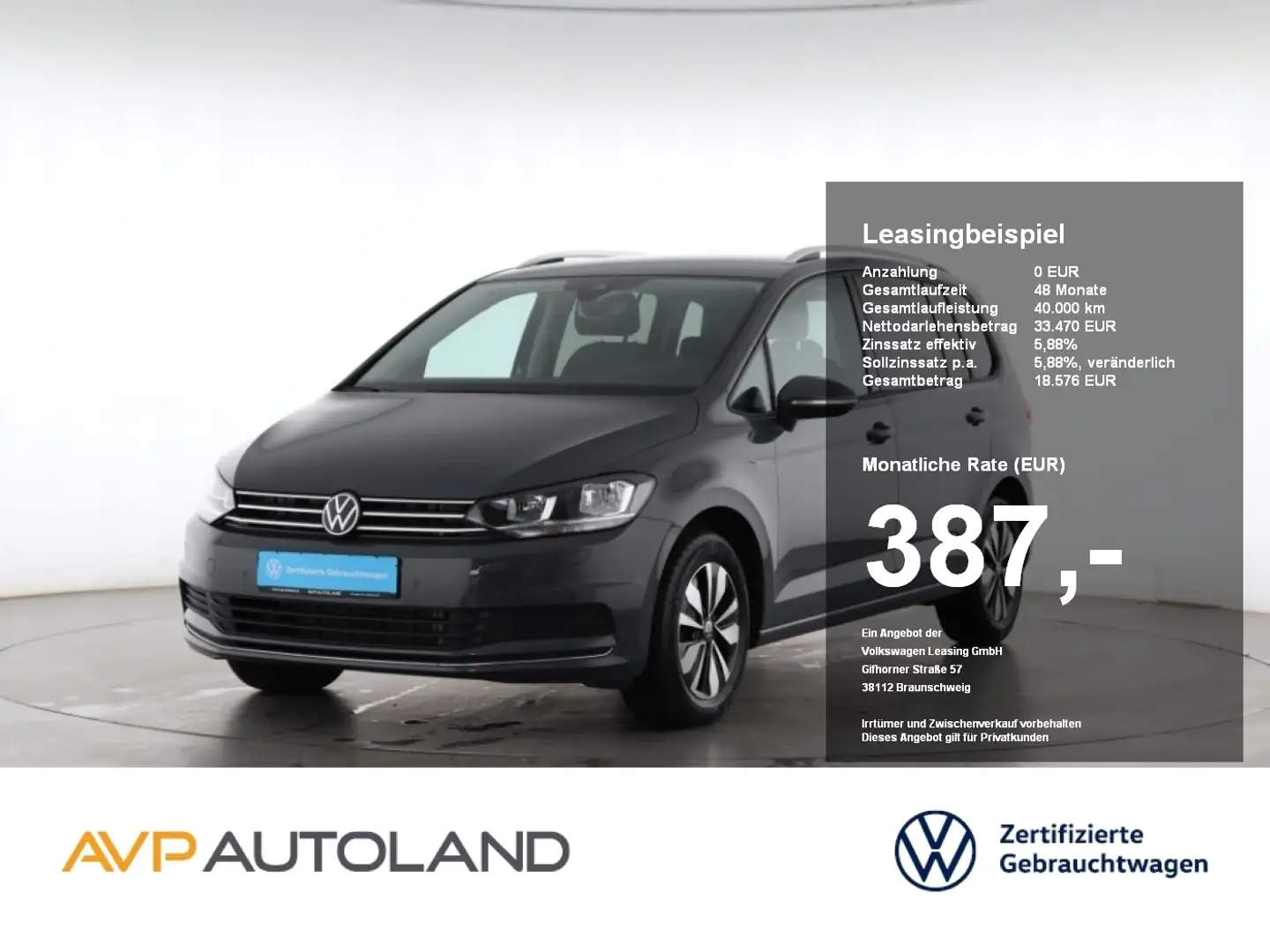 Volkswagen Touran 1.5 TSI MOVE | NAVI | AHK | 7-Sitzer | Grau - 1