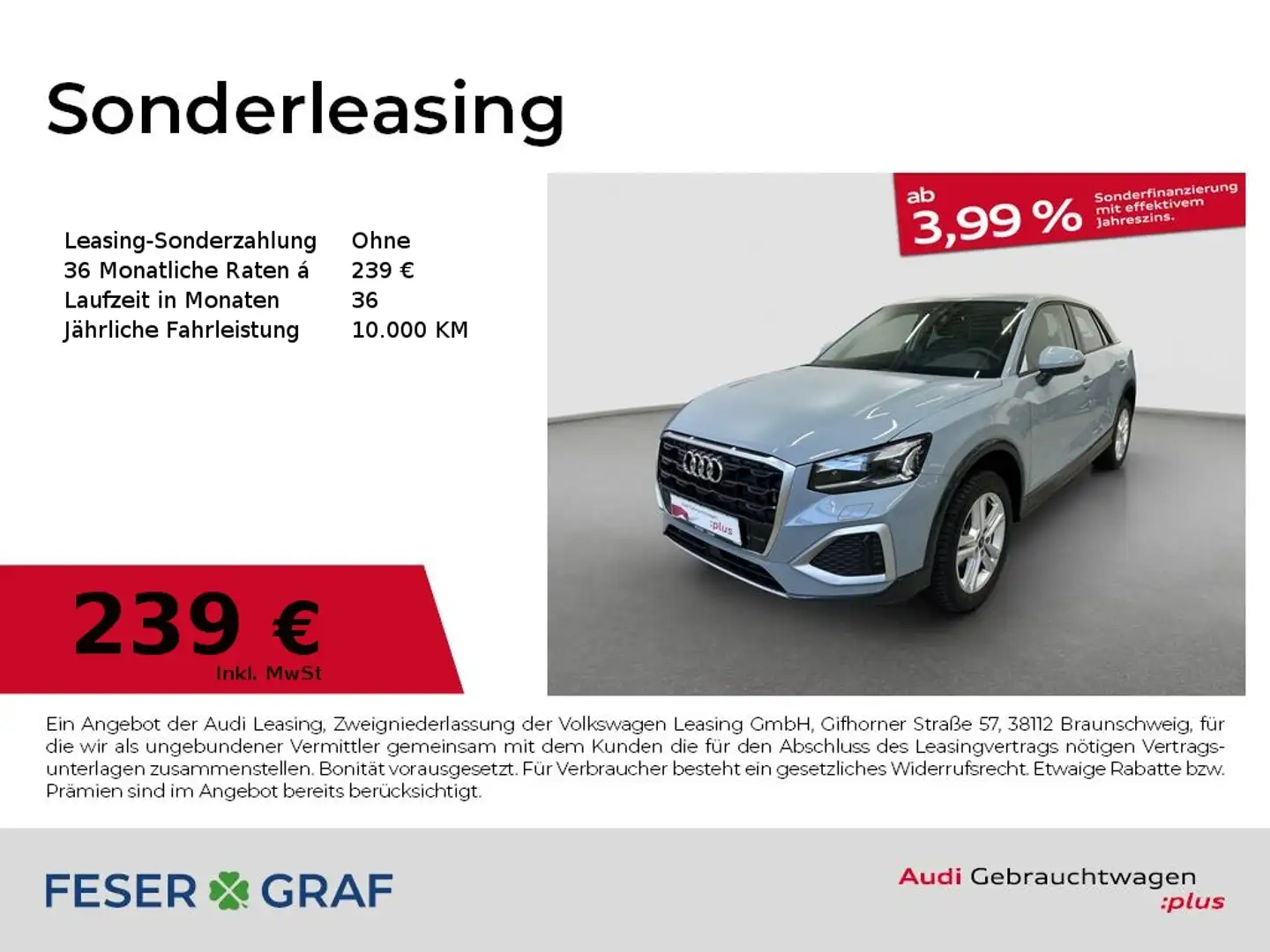Audi Q2 Advanced 35 TFSI Navi Matrix Gris - 1