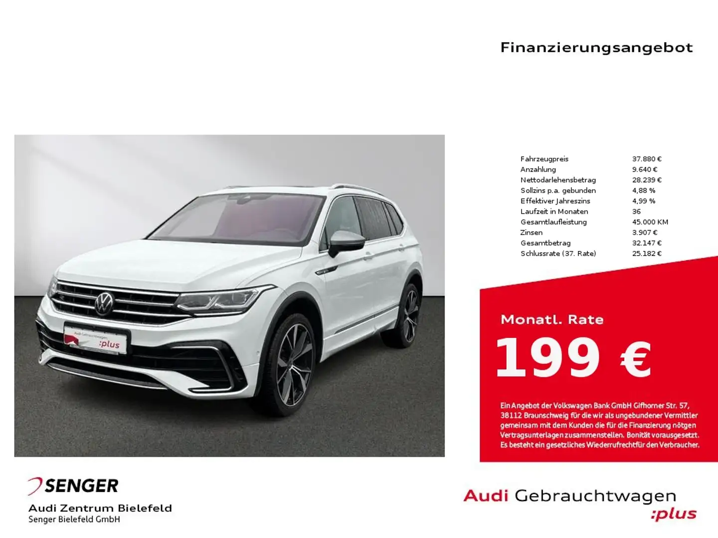 Volkswagen Tiguan Allspace R-Line 2.0 TDI 4Motion Matrix Alb - 1