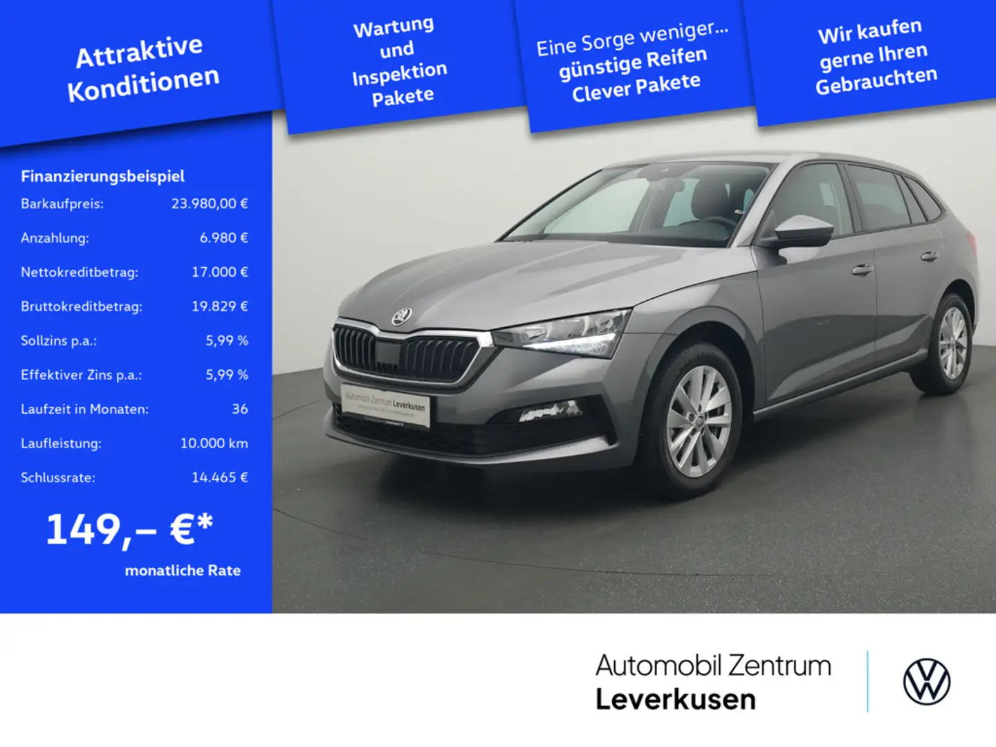 Skoda Scala Ambition DSG AHK ACC VIRT CARPLAY ACC L Grau - 1