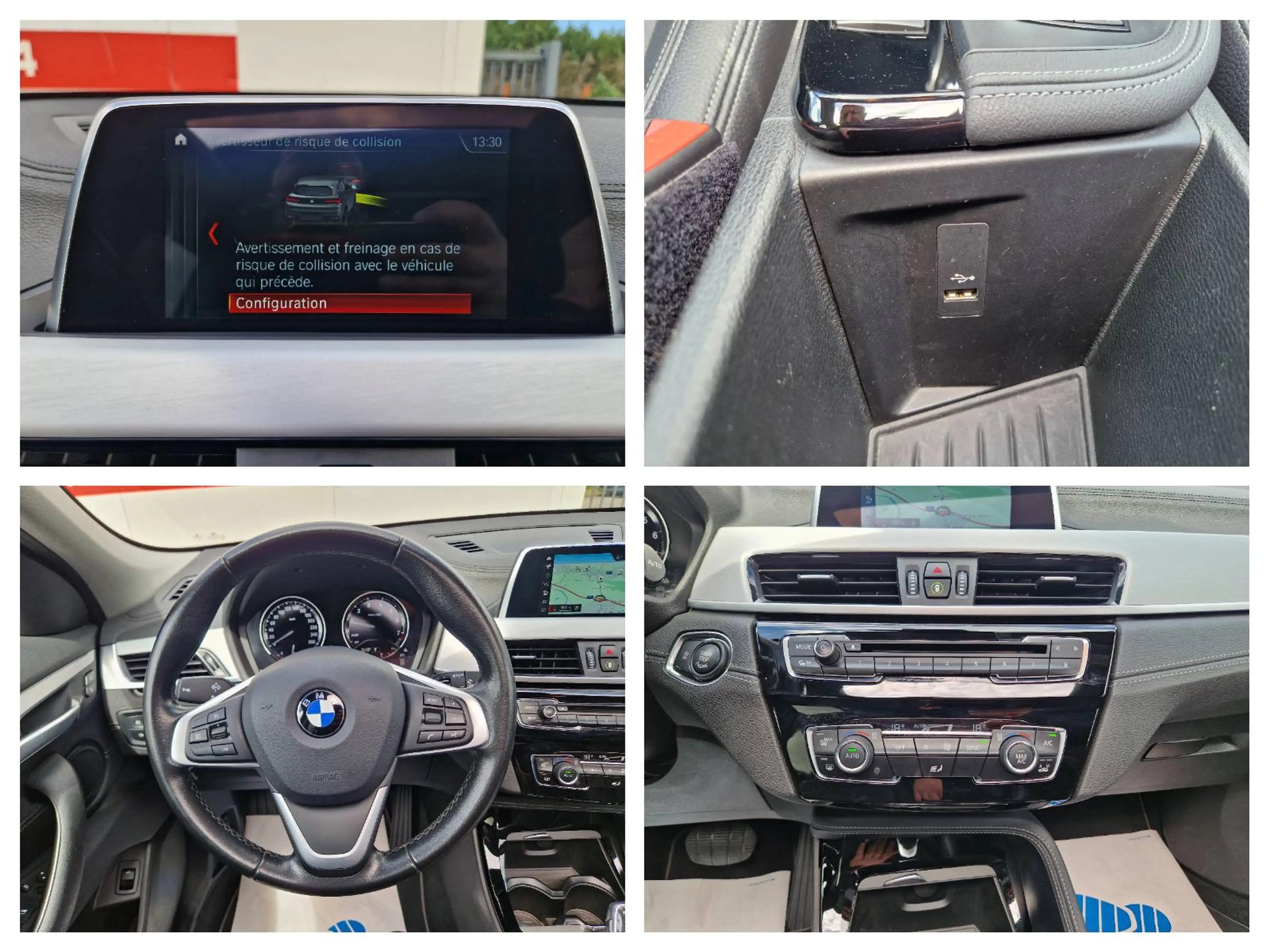 BMW X2 1.5iAS sDrive18*1°PROPRIO*CARNET*BOITE AUTO*TOIT PANO OUVRANT*CAMERA*GPS*CUIR — photo 10