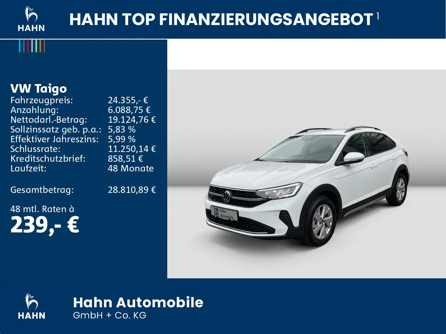Volkswagen Taigo 1.0 TSI Weiß - 2