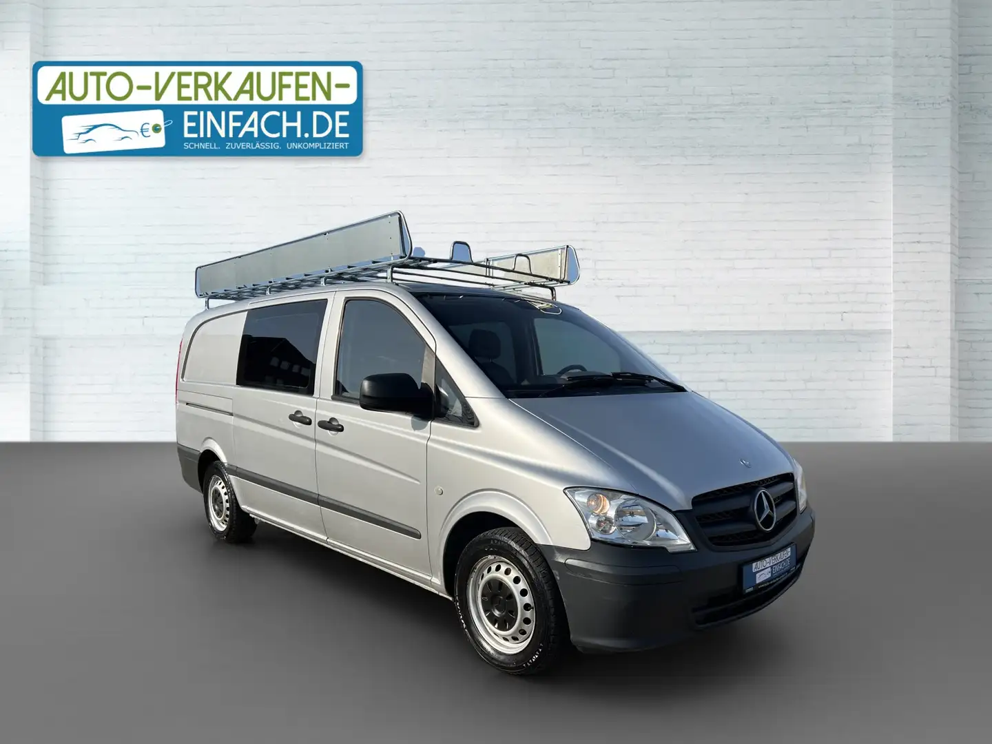 Mercedes-Benz Vito 116 CDI,Lang,Aut,Klima,7S,AHK,PDC,TÜV,Service Silber - 1