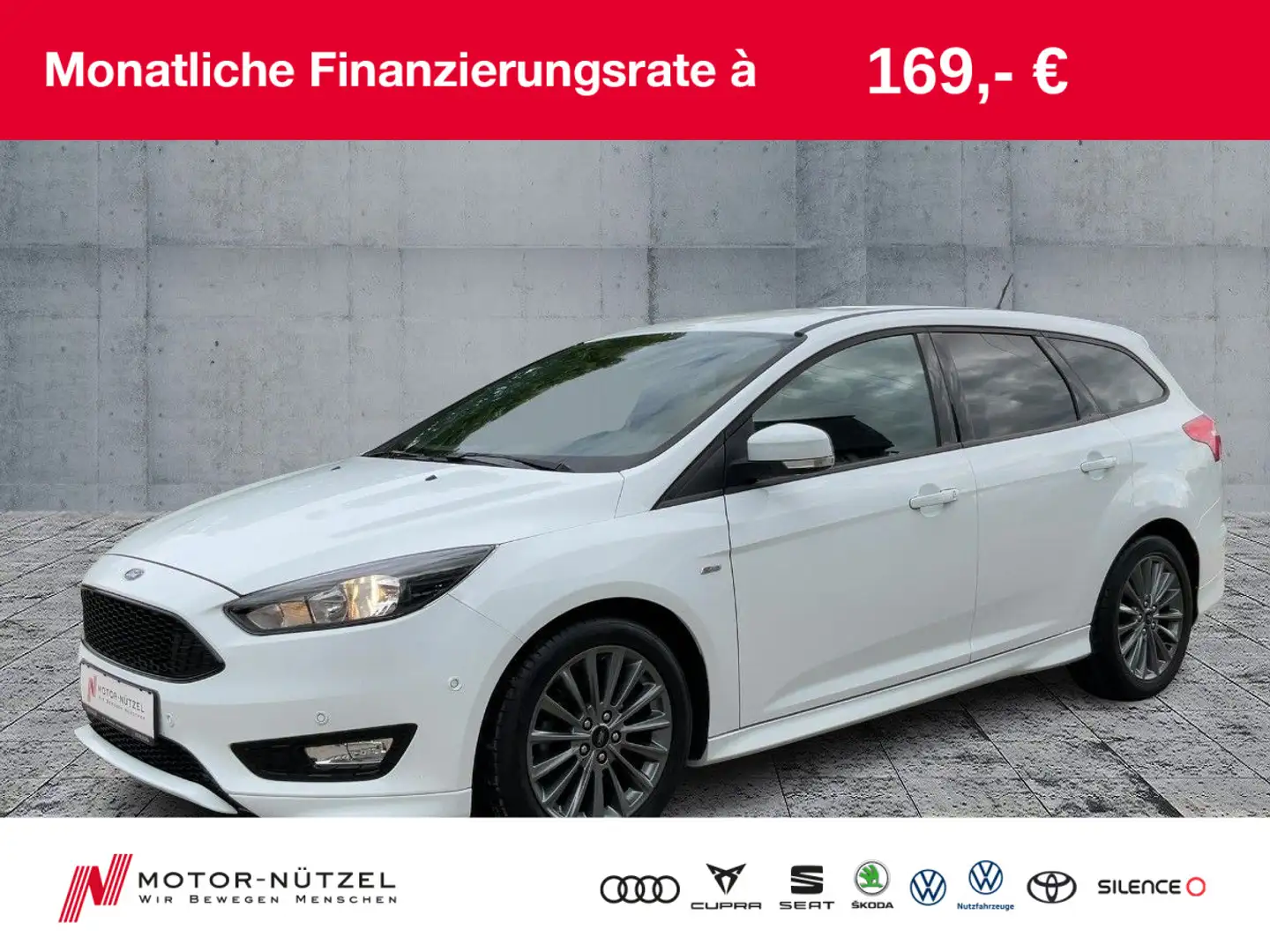 Ford Focus Turnier1.0EcoBoost ST-LINE NAV+SHZ+PDC+GRA Weiß - 1