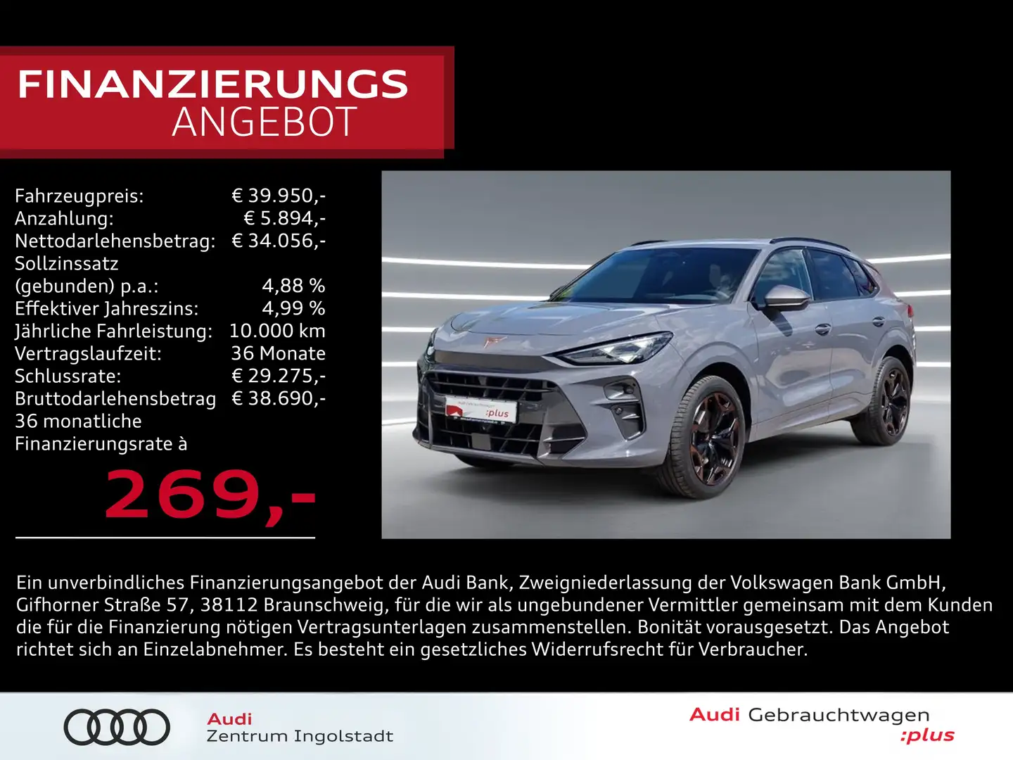 CUPRA Terramar 2.0 TSI 4Drive Pano STHZG AHK ACC 19" Gris - 1
