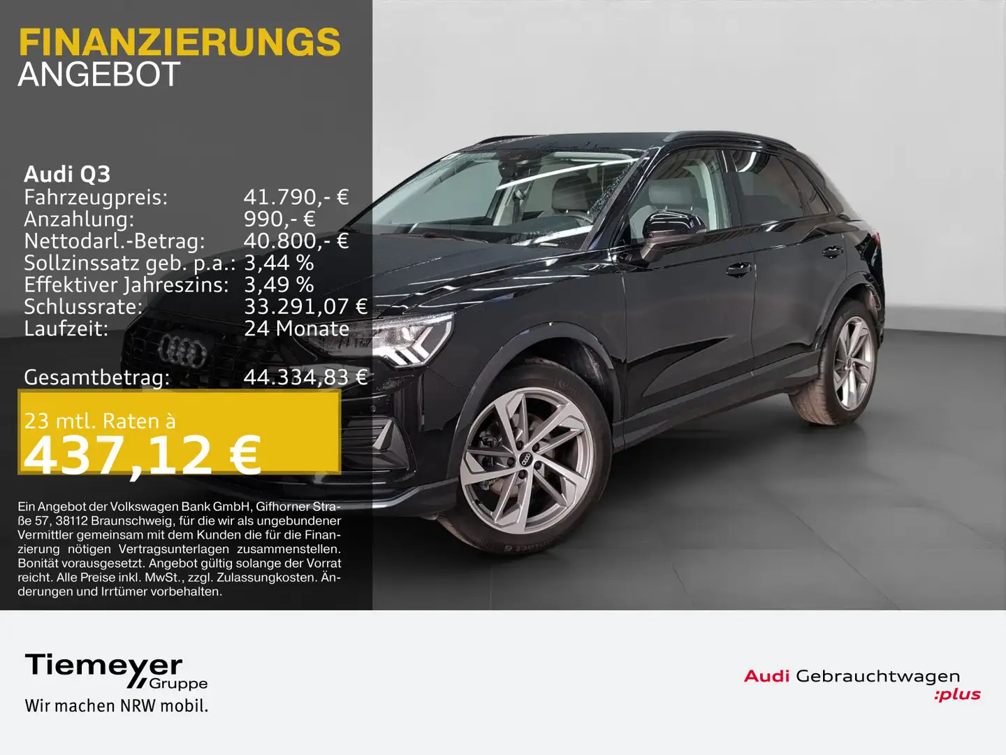 Audi Q3 35 TFSI ADVANCED LEDER MATRIX AHK ASSIST Schwarz - 1