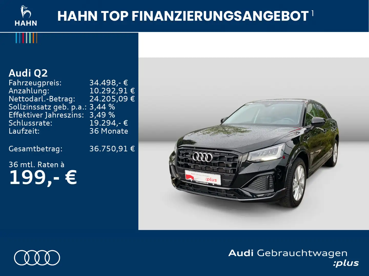 Audi Q2 35 TDI S-tronic quattro advanced AHK LED Navi Schwarz - 2