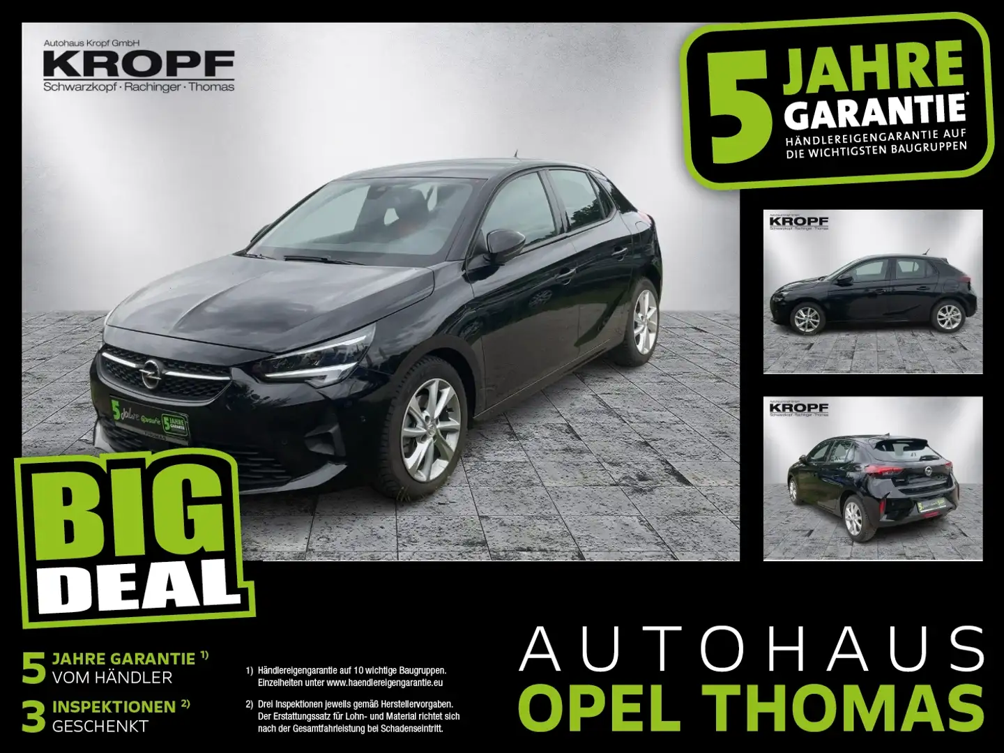 Opel Corsa F 1.2 Turbo GS Line Zwart - 1