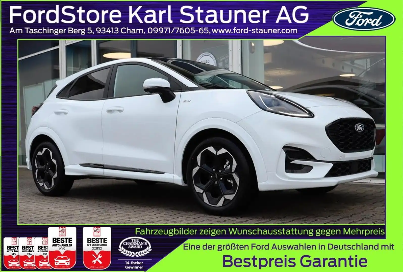 Ford Puma ST-Line X 1.0 EcoBoost NEUES MODELL Weiß - 1