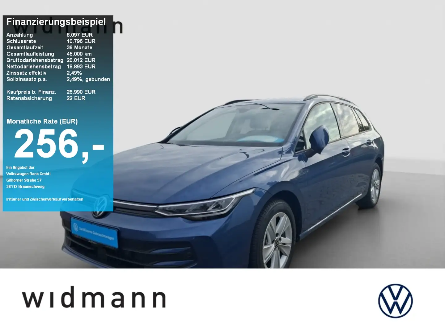 Volkswagen Golf Variant 1.5 DSG 115 PS ACC Navi Kam ACC APP Blau - 1