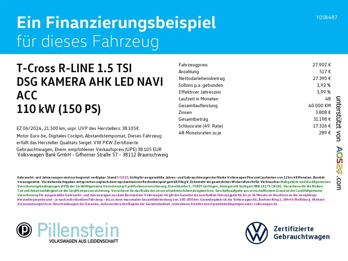 Volkswagen T-Cross R-LINE 1.5 TSI DSG KAMERA AHK LED NAVI ACC Grau - 2