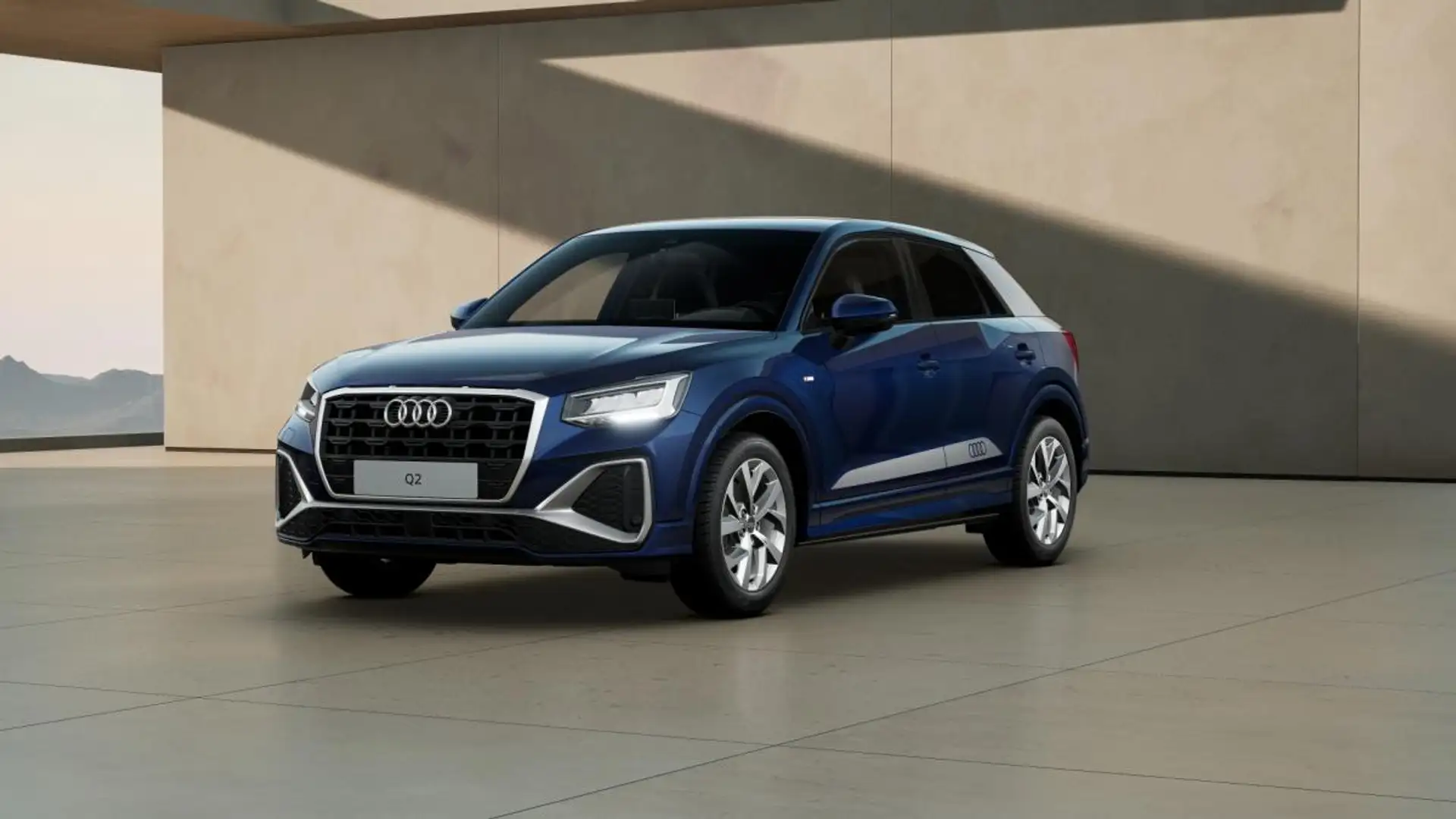 Audi Q2 30 TFSI S line AHK LED Shz Blau - 1
