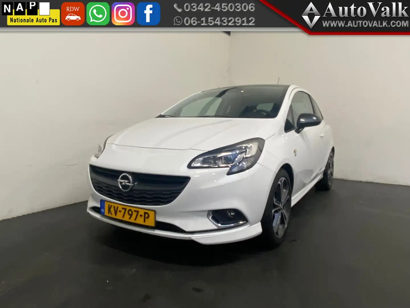 Opel Corsa 1.4 Turbo Opc-line. sportstoelen! Recaro! Wit - 1