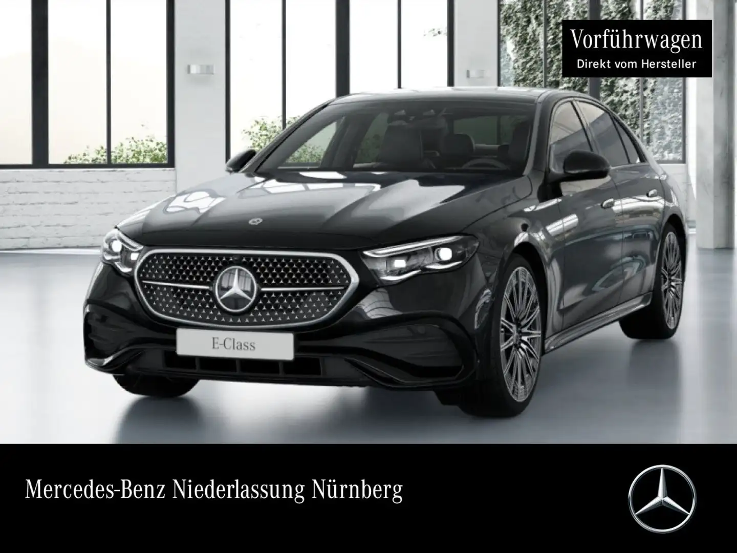 Mercedes-Benz E 200 AMG Fahrass 360° Pano Distr. Night PTS 9G Noir - 1