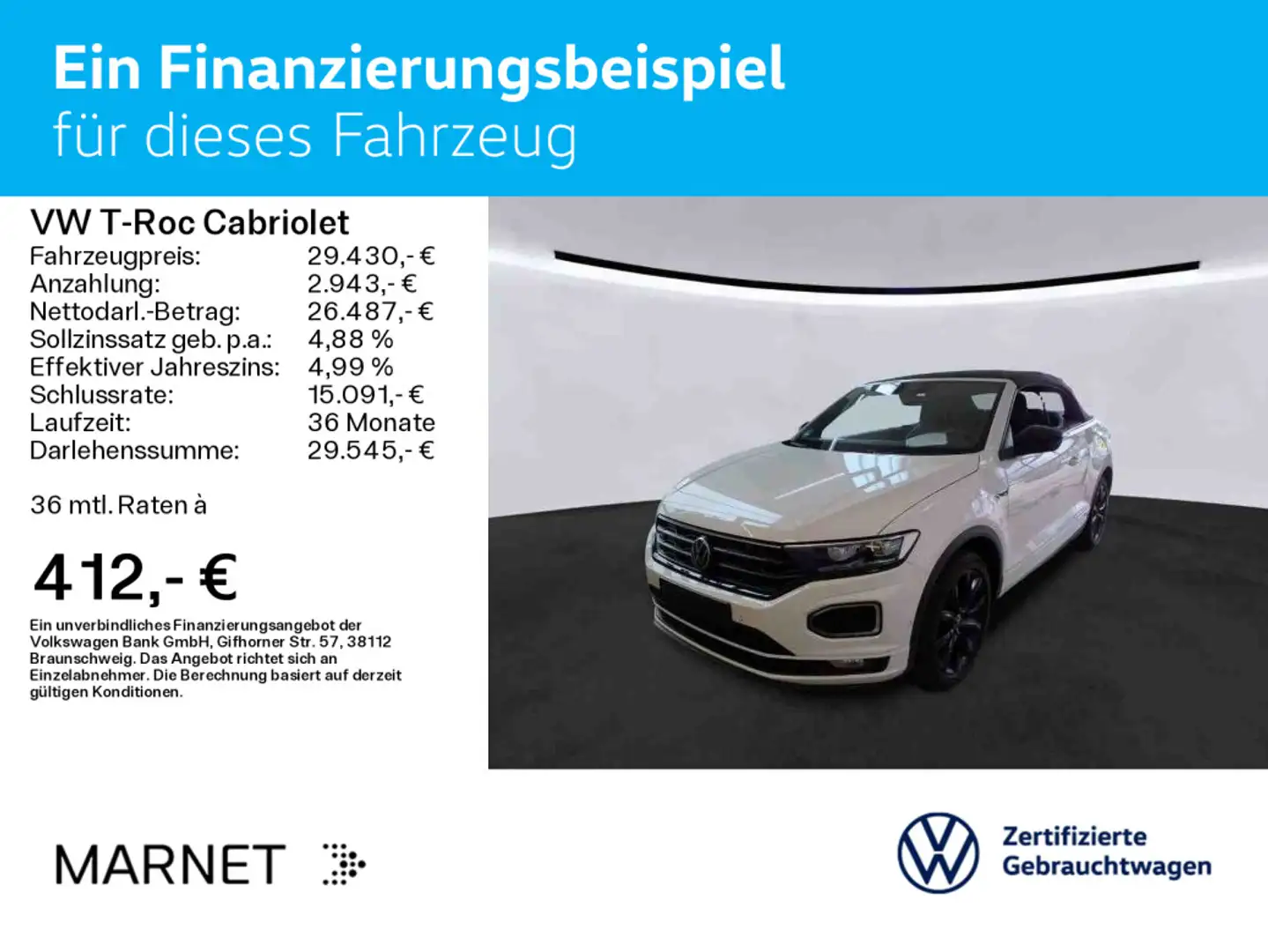 Volkswagen T-Roc 1.5 TSI DSG R-Line Black Style*N Weiß - 2