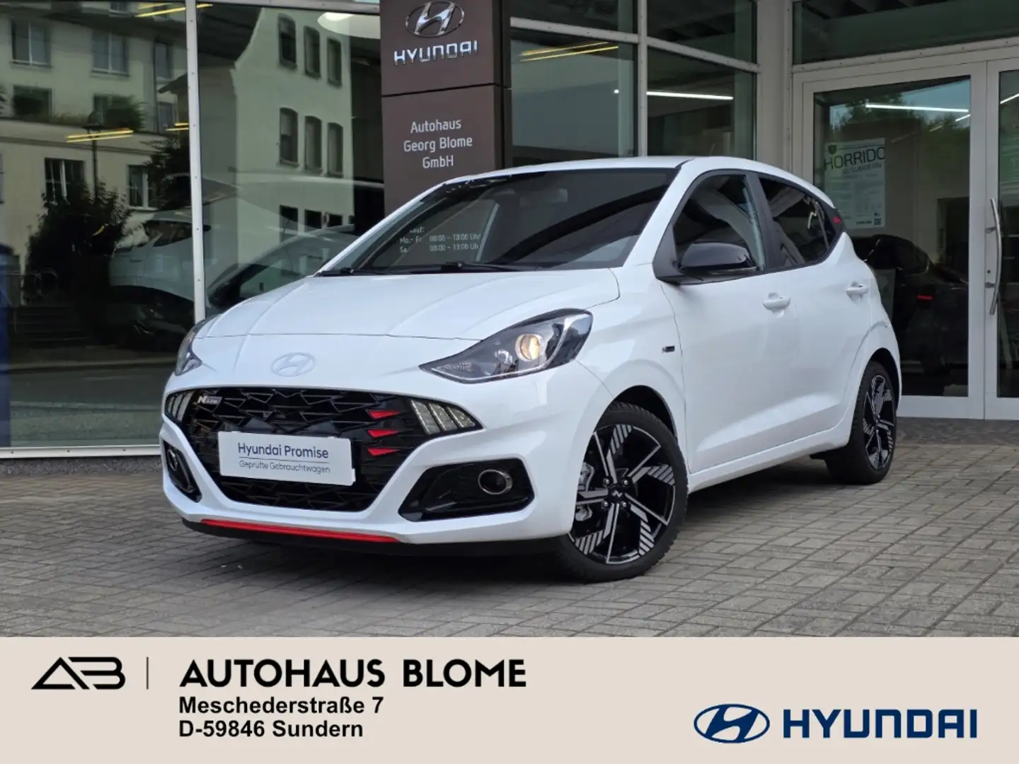 Hyundai i10 1.0 T-GDI N LINE, Allwetter, Navi, Kamera, PDC, 16 Weiß - 1