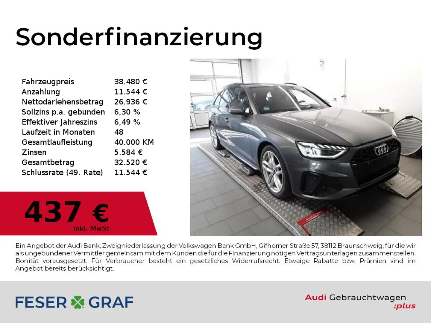 Audi A4 Avant 45 TFSI qu S Line Int Navi,LED,Leder,AHK Grau - 1