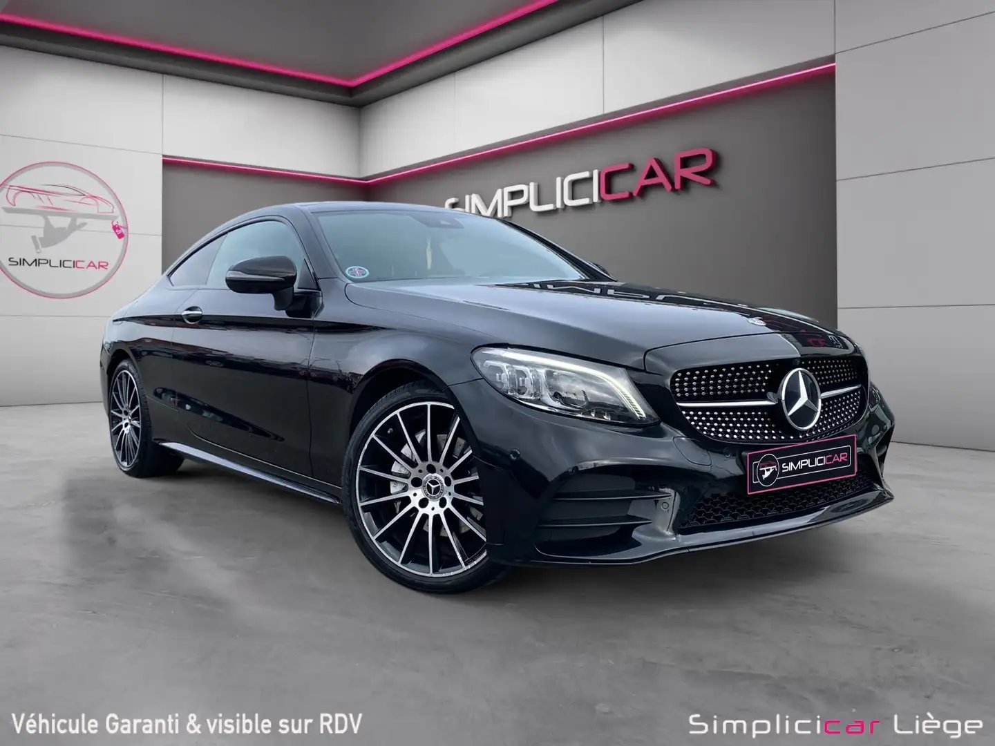 Mercedes-Benz C 220 Classe C Coupé 220d 9G-Tronic AMG Line *FULL* Zwart - 1