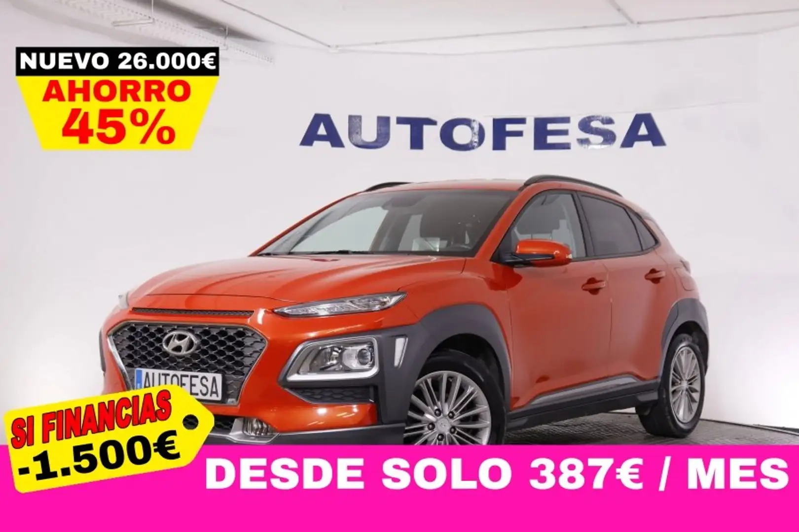 Hyundai KONA 1.6 CRDI 115CV TECNO 5P # NAVY,CAMARA TRASERA,PARK Naranja - 1