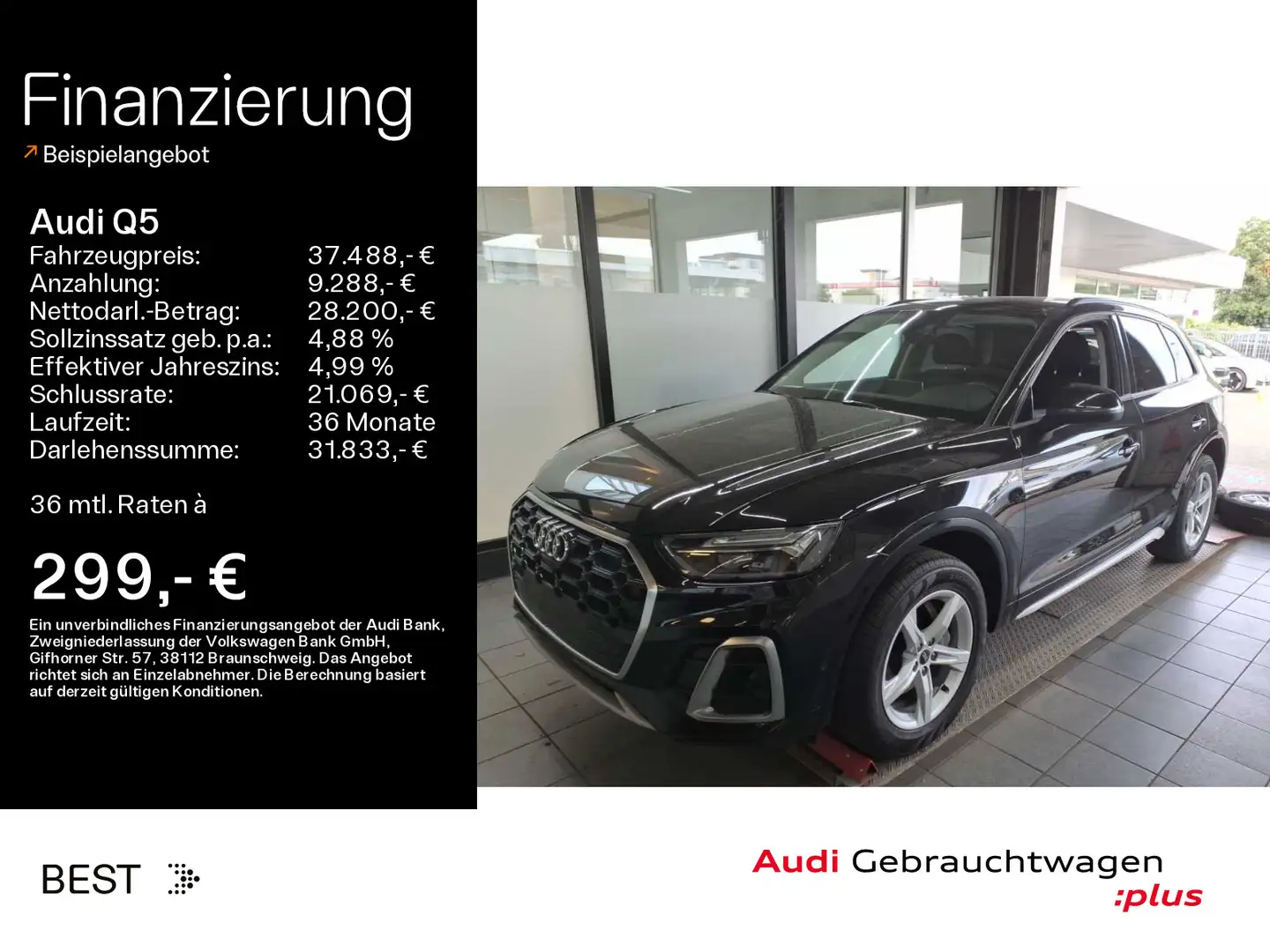 Audi Q5 S line 40 TDI qu. B&O*Assist*Navi*virtual Zwart - 1