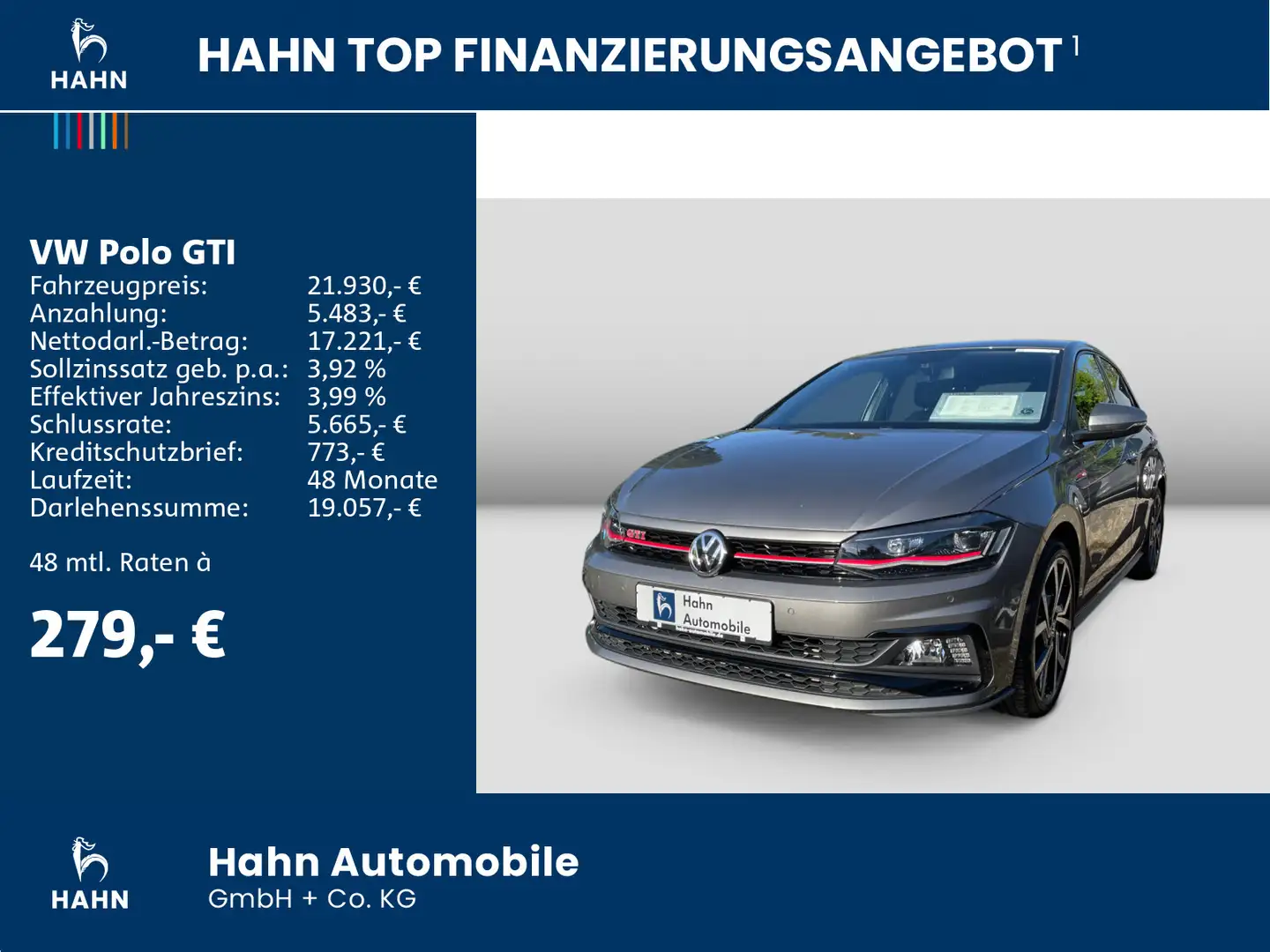 Volkswagen Polo GTI 2.0TSI DSG LED Navi Sportsitze Sitzheiz Gris - 2
