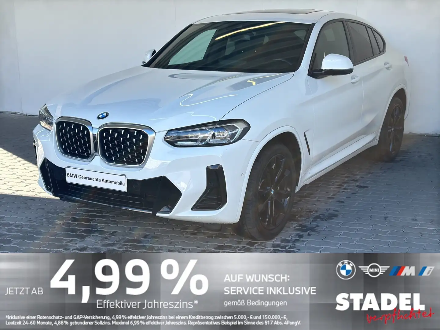 BMW X4 xDrive20d M Sport Navi.LED.Standhz.360°.AHK Weiß - 1