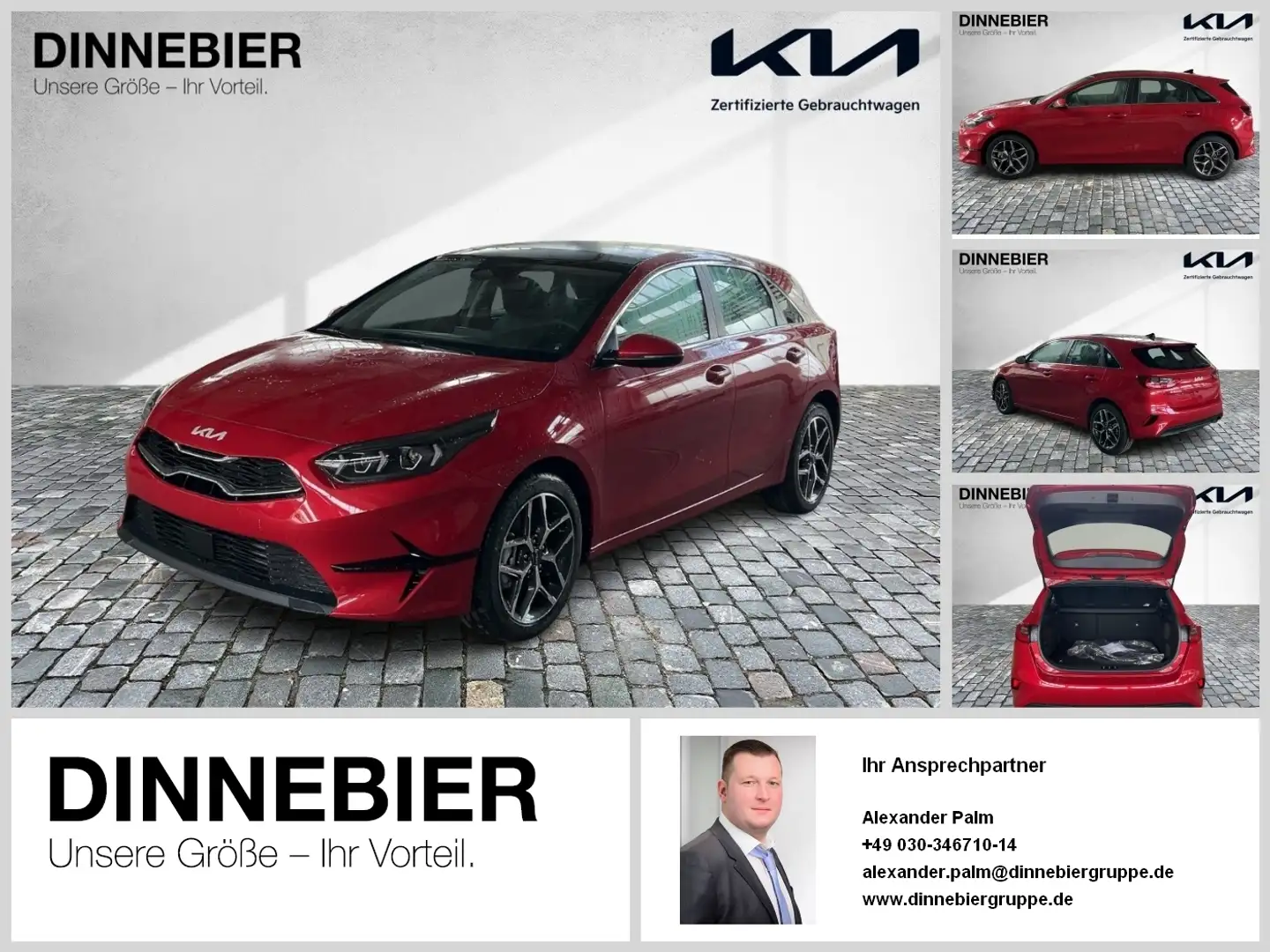 Kia Ceed / cee'd CEED 1.5T Spirit Glasdach+LED+Navi+Kamera Rood - 1