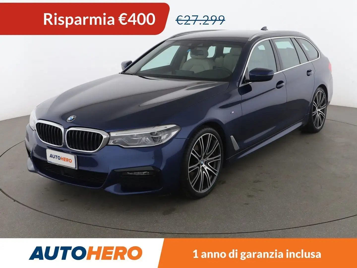BMW 520 520d Msport Touring Bleu - 1