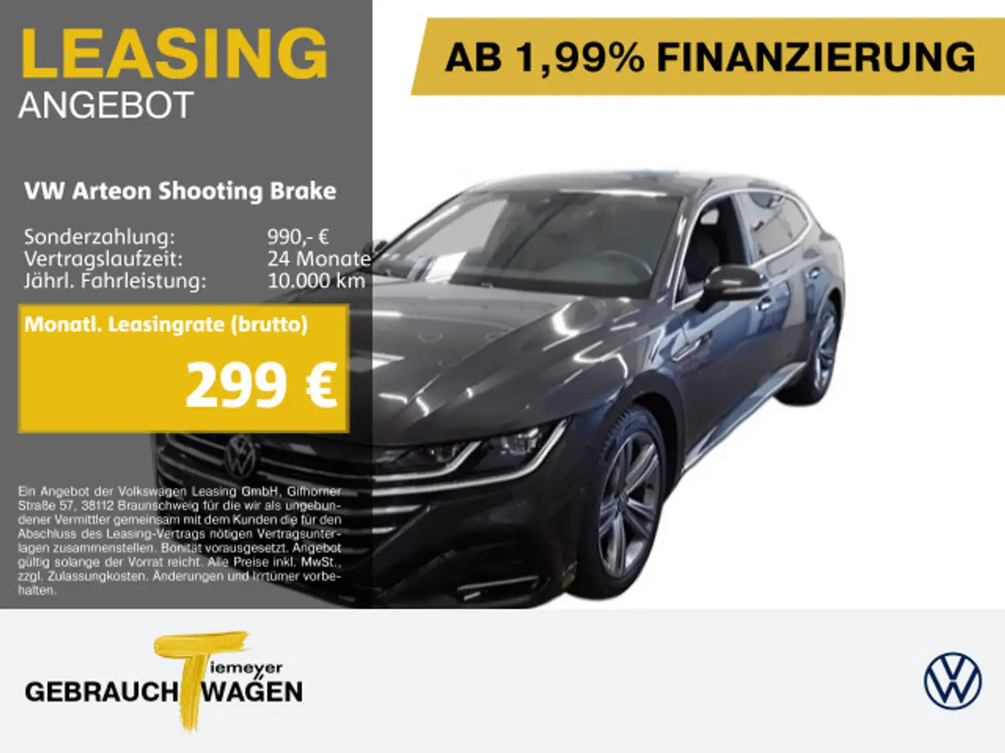 Volkswagen Arteon 2.0 TDI DSG 4M R-LINE IQ.L Grijs - 1
