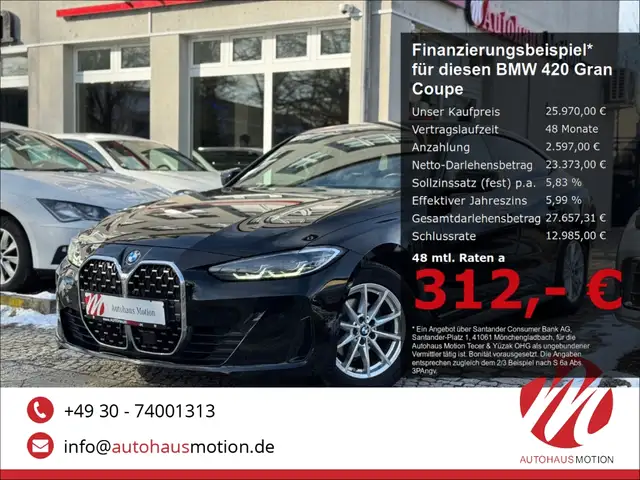 BMW 420 Gran Coupe d Navi Kamera LED Digitales Cockpit Sou