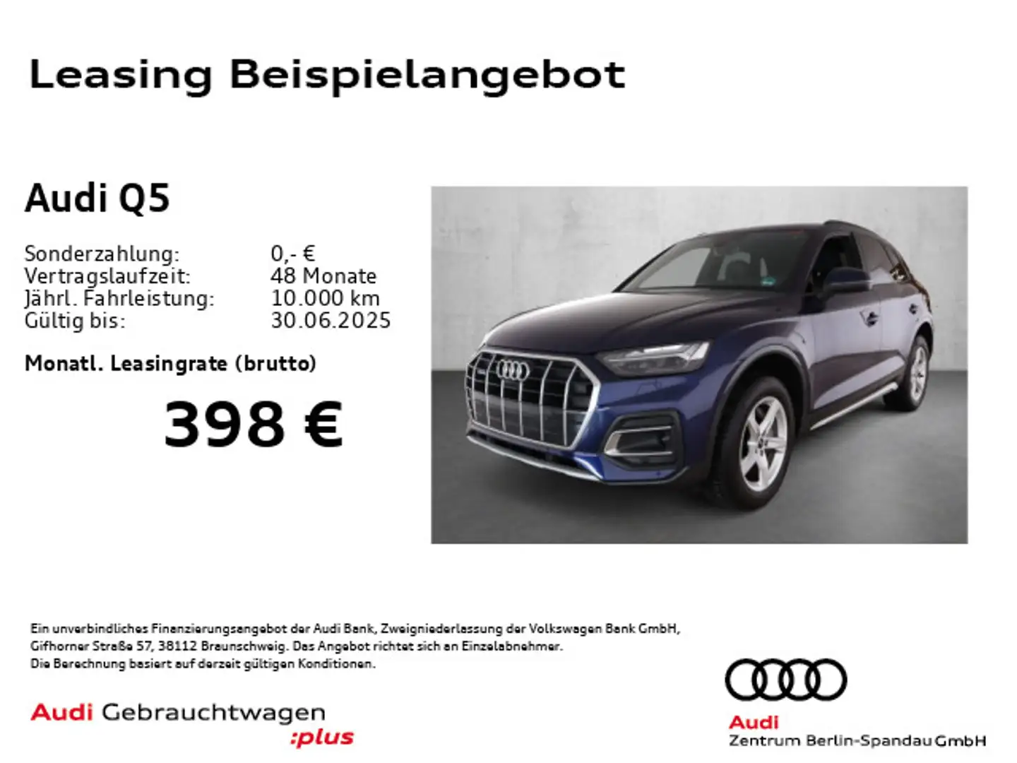 Audi Q5 40 TDI qu. Adv. S tronic *MATRIX*AHK*360°* Blau - 1