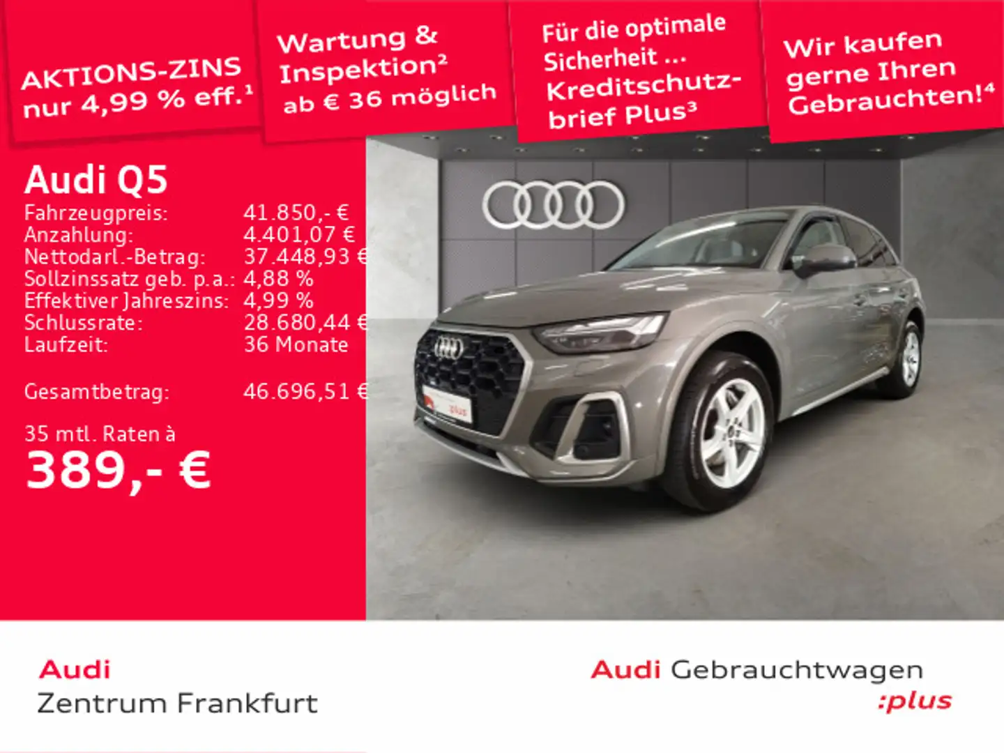 Audi Q5 50 TDI quattro tiptronic S line Matrix-LED Na Grau - 1