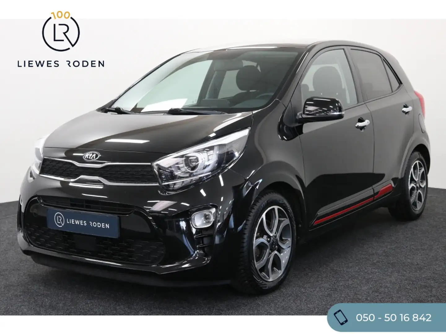 Kia Picanto 1.0 DPi DynamicPlusLine Zwart - 1