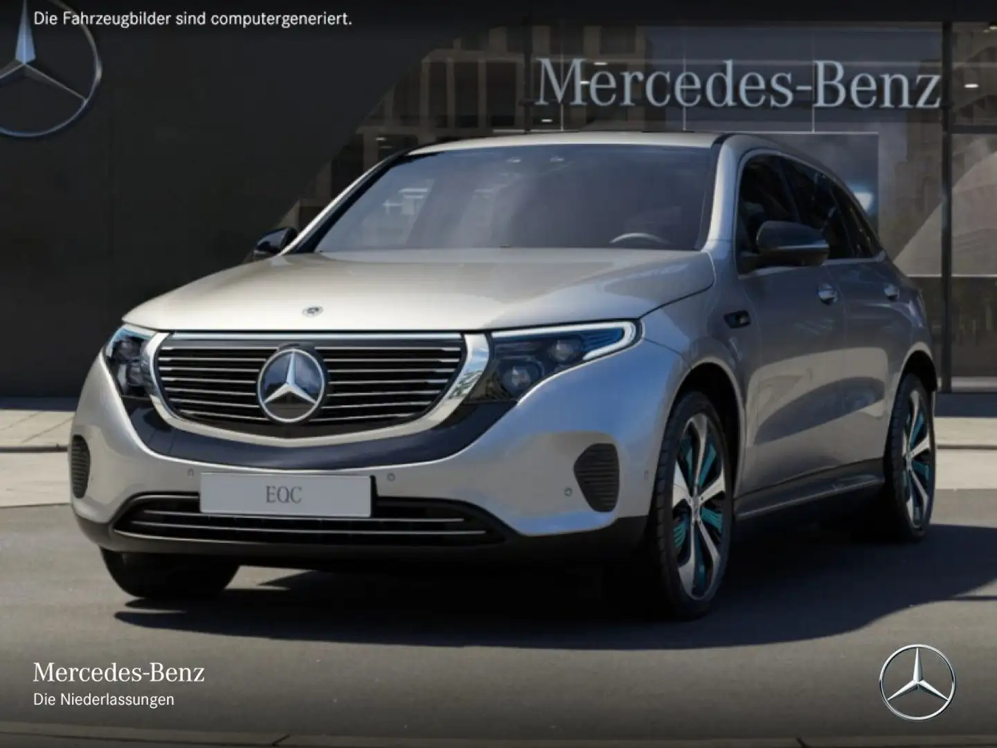 Mercedes-Benz EQC 400 4M 360+AHK+MULTIBEAM+FAHRASS+BURMESTER+HUD Silber - 2