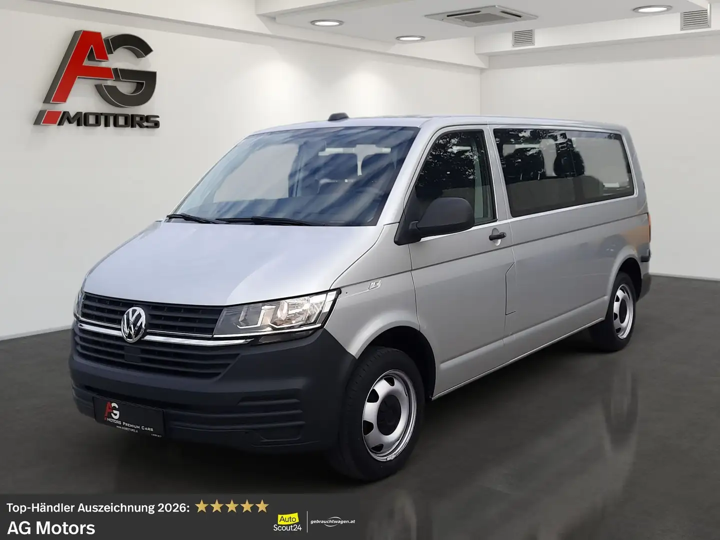 Volkswagen T6 Kombi LR 2,0 TDI DSG / 9.Sitze / 1.Besitz / MwSt. auswe Silber - 1