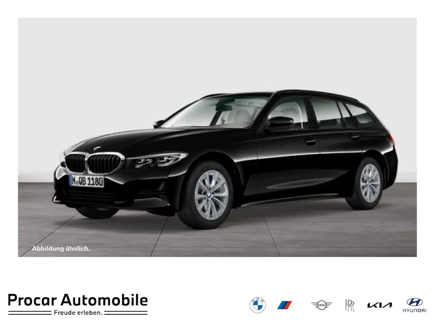 BMW 320 d Touring Advantage Aut Nav LED PDCv+h Schwarz - 1