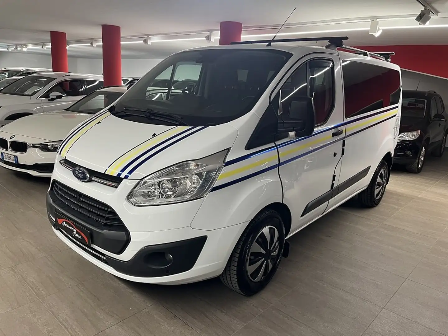 Ford Transit Custom 2.0 TD-CI 9 posti Blanc - 1