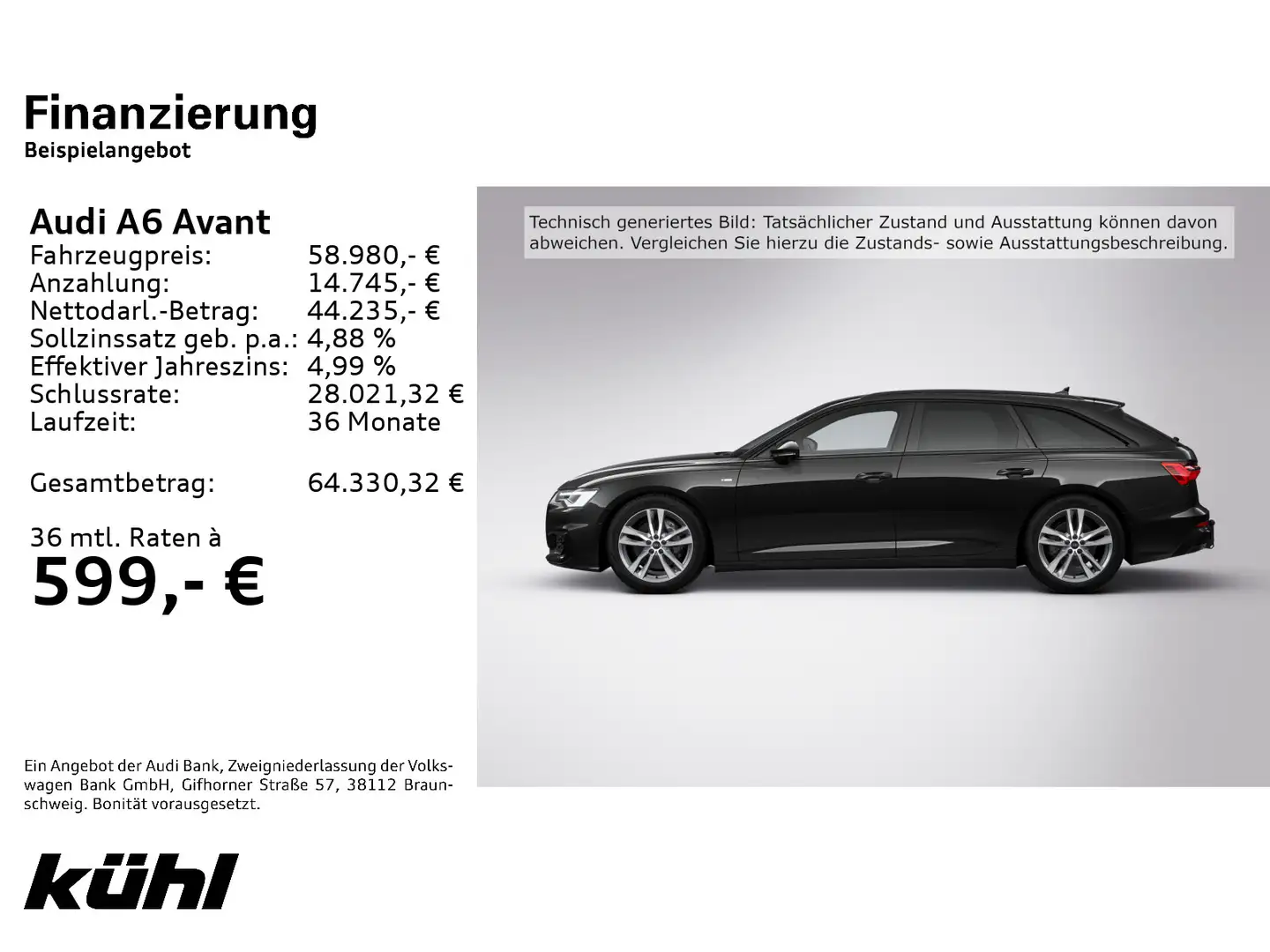 Audi A6 50 TDI Q Tip. S line LED/ACC/360°/Navi/ Schwarz - 2