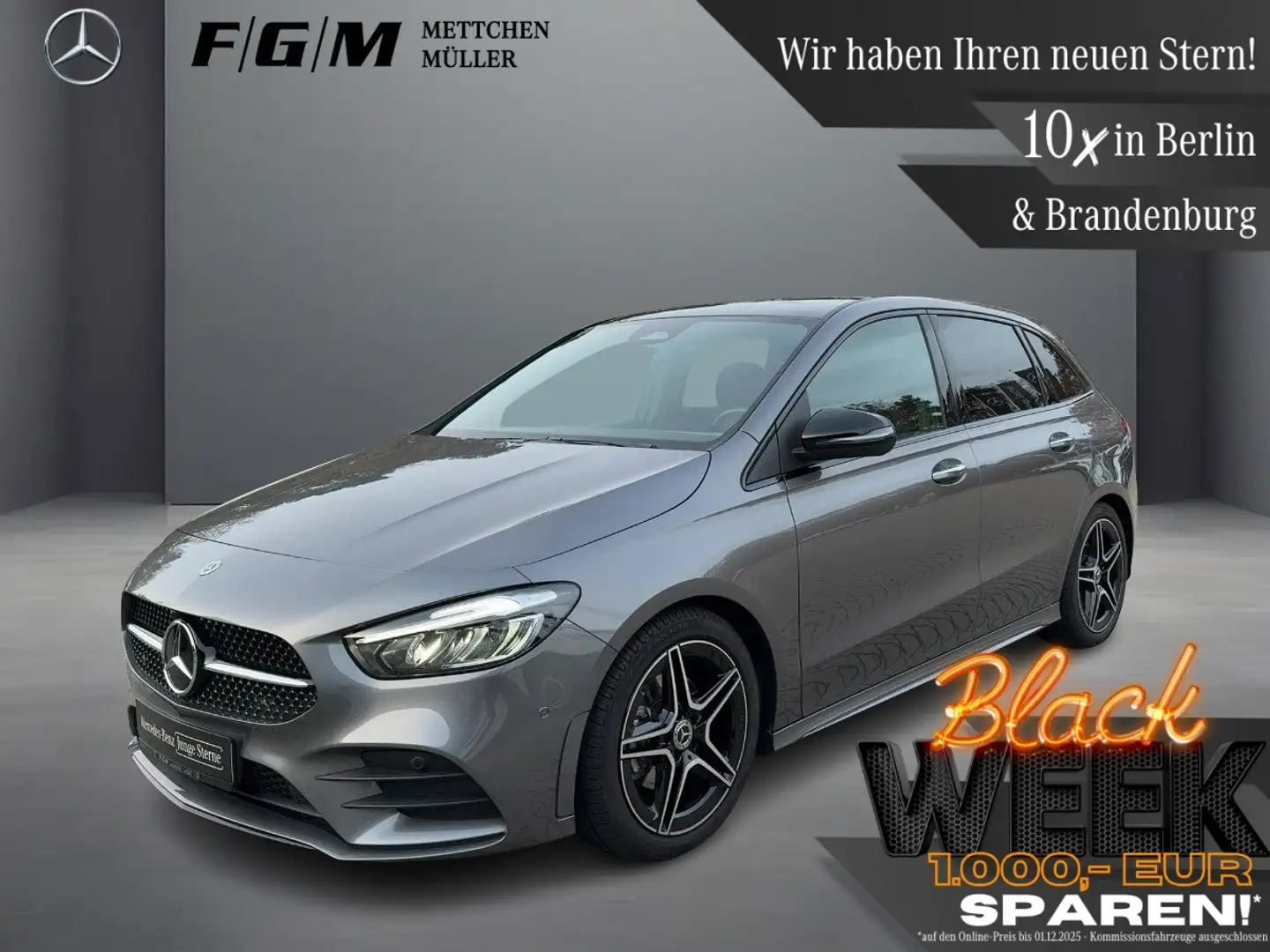 Mercedes-Benz B 200 AMG Line KeyGo|S-Dach|TWA|Night|Pano Grau - 1