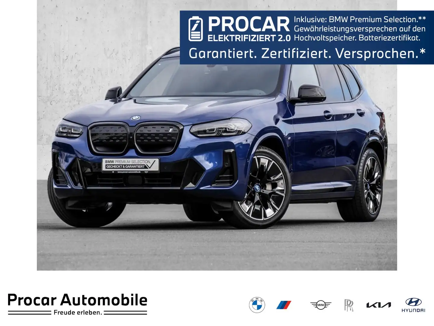 BMW iX3 IMPRESSIVE+M-Sport+H/K+HuD+AHK+DA PROF+360° Bleu - 1